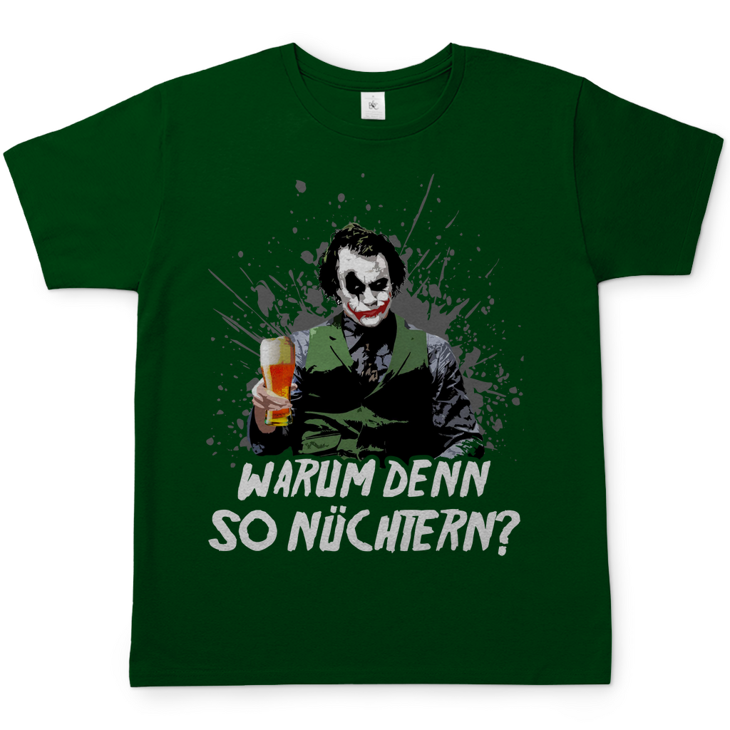 Warum denn so nüchtern? Joker - Herren Shirt Bottle Green