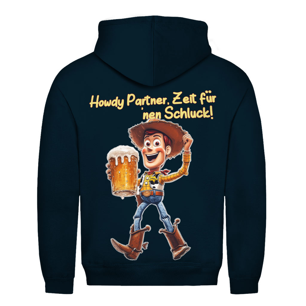 Howdy Partner Zeit für nen Schluck - Woody Toy Story - Herren Hoodie New French Navy