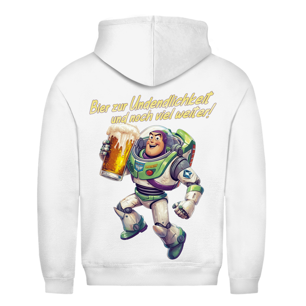 Bier zur Unendlichkeit und noch viel weiter - Buzz Lightyear Toy Story - Herren Hoodie Arctic White