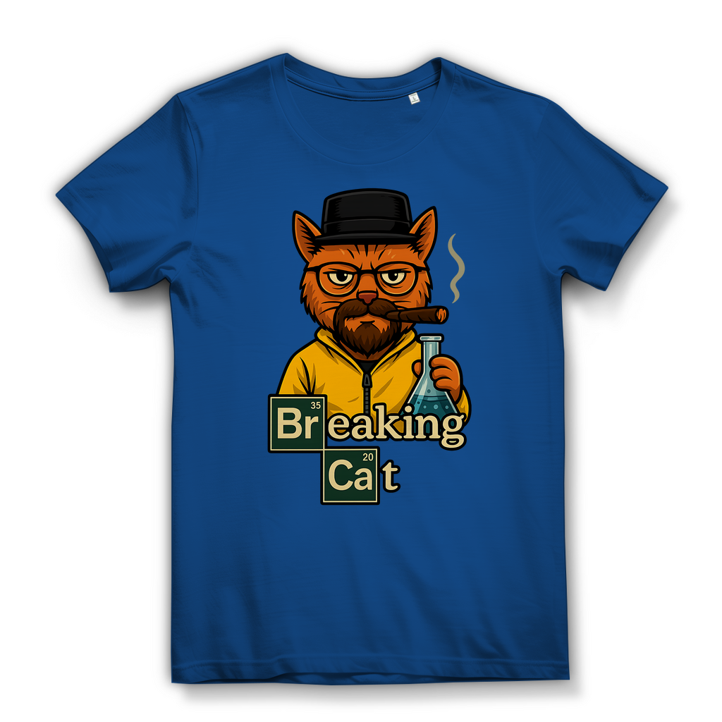 Breaking Bad Breaking Cat Katze - Damen Premium Bio T-Shirt Royal Blue