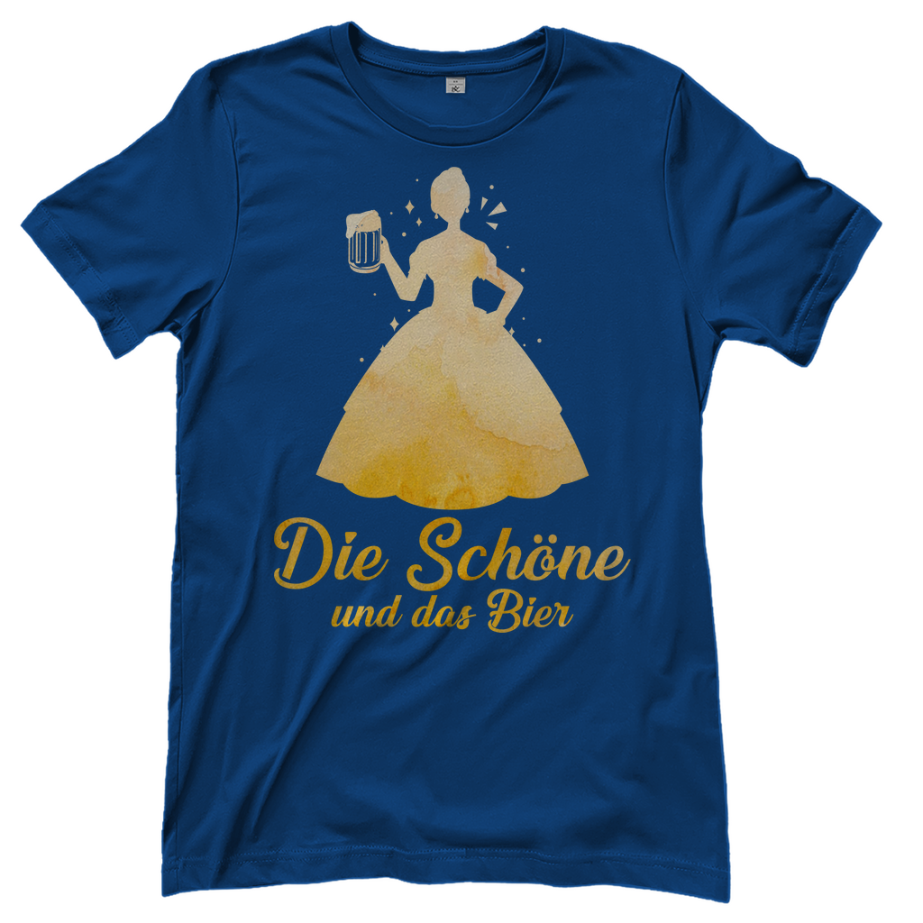 Die schöne und das Bier - Prinzessin Aquarell - Damenshirt Royal Blue