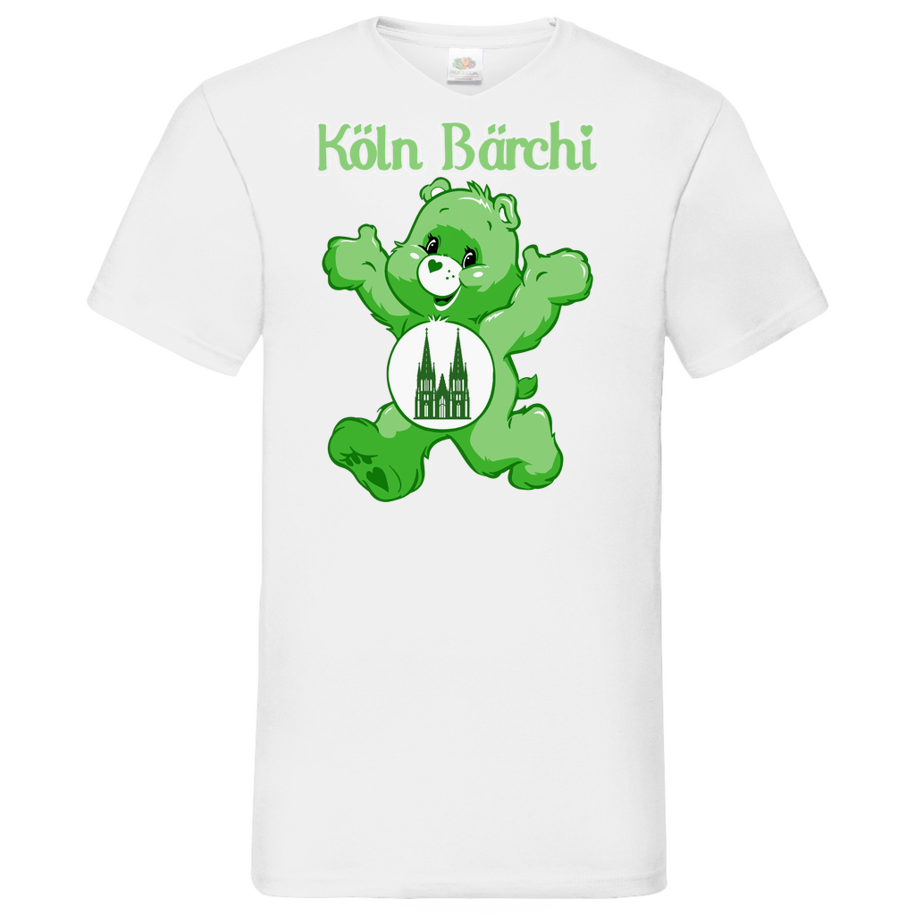 Köln Bärchi - Glücksbärchi - Herren V-Neck Shirt White