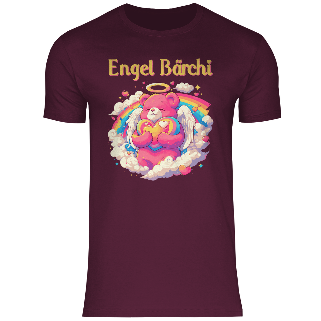Engel Bärchi - Glücksbärchi - Herren Shirt Burgundy