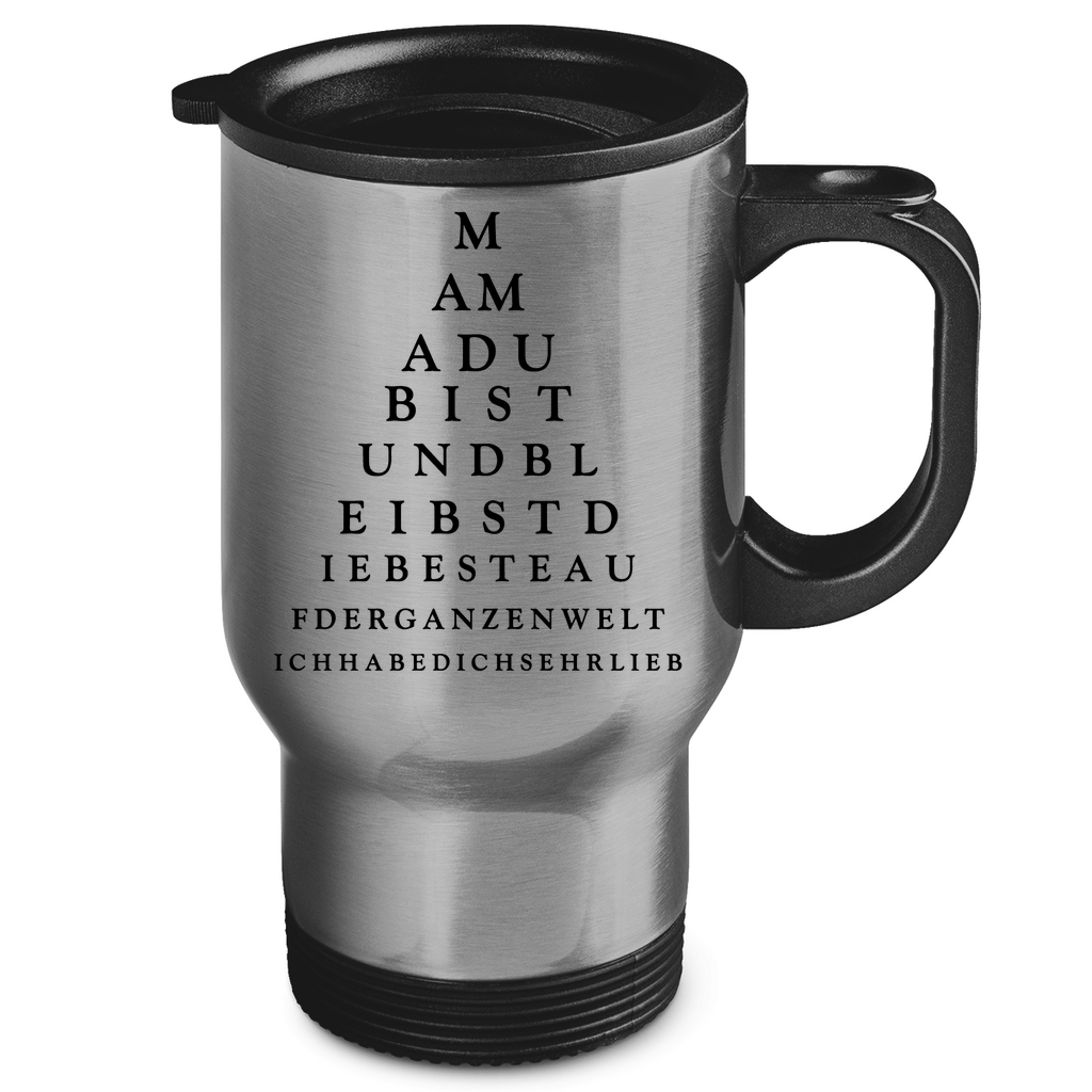 Mama du bist und bleibst die beste - Edelstahl-Thermobecher Silver One size