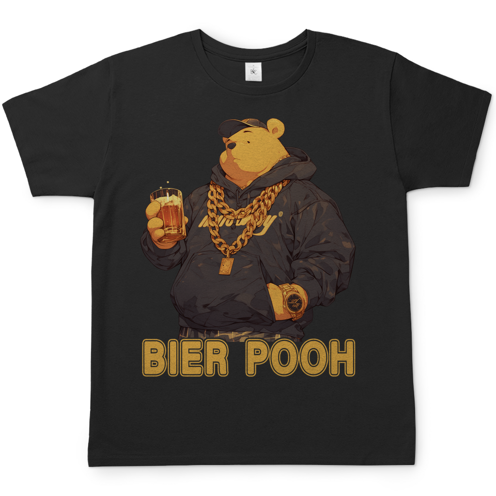 Winnie the Bier Pooh - Herren Shirt Black