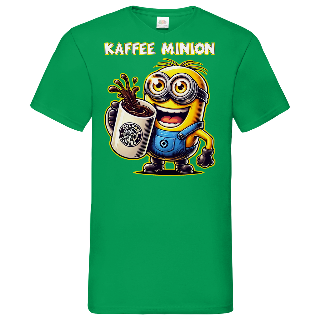 Kaffee Minion - Herren V-Neck Shirt