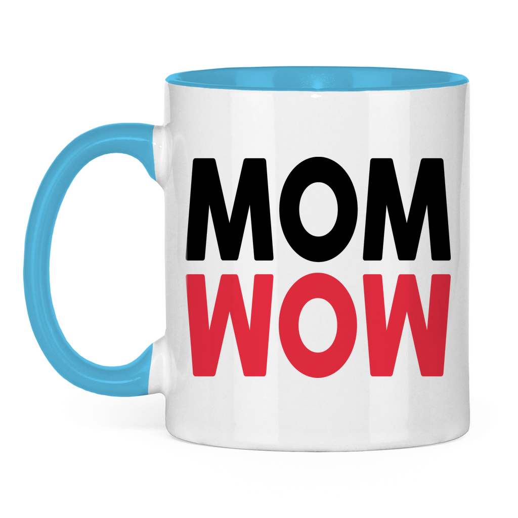 MOM WOW - Tasse zweifarbig Light Blue