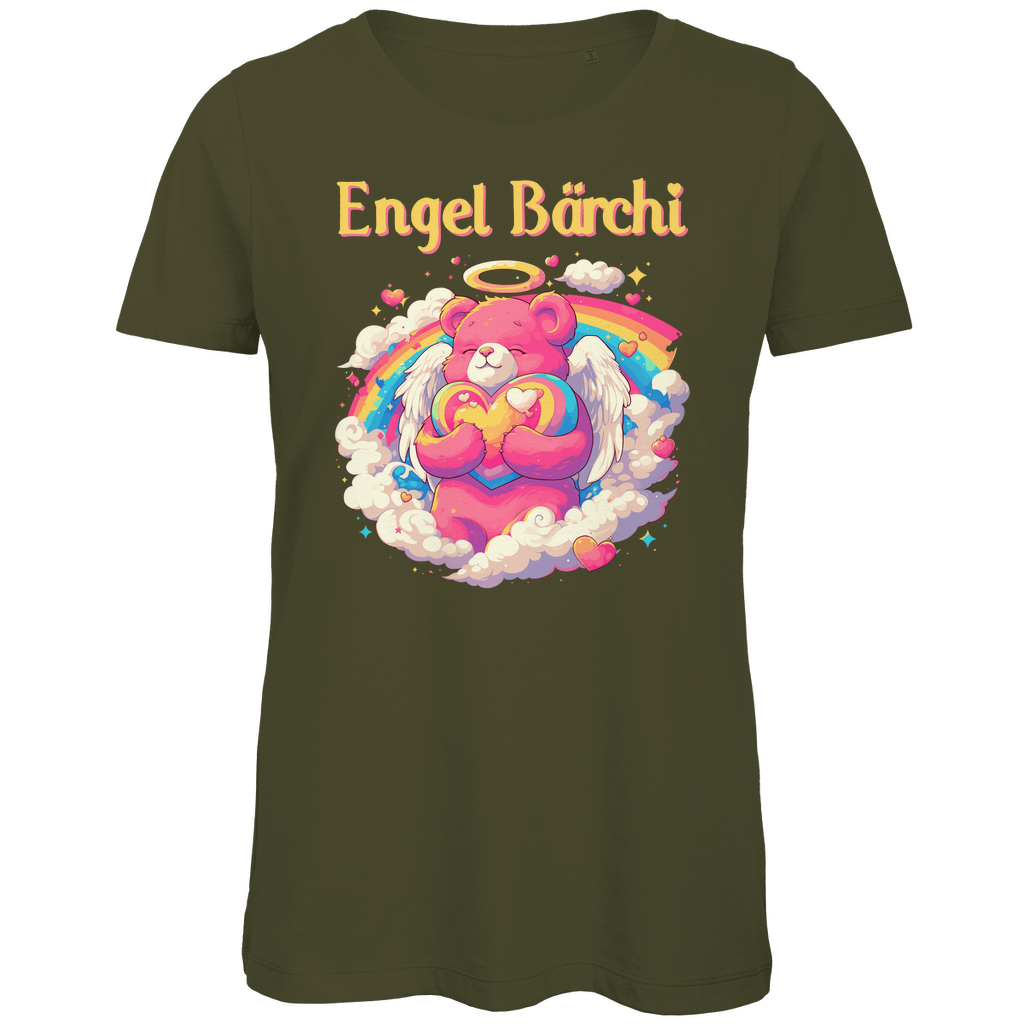 Engel Bärchi - Glücksbärchi - Damen Premium Bio T-Shirt Khaki