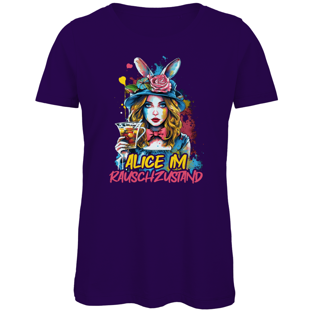 Alice im Rauschzustand Bunt - Damen Premium Bio T-Shirt Urban Purple