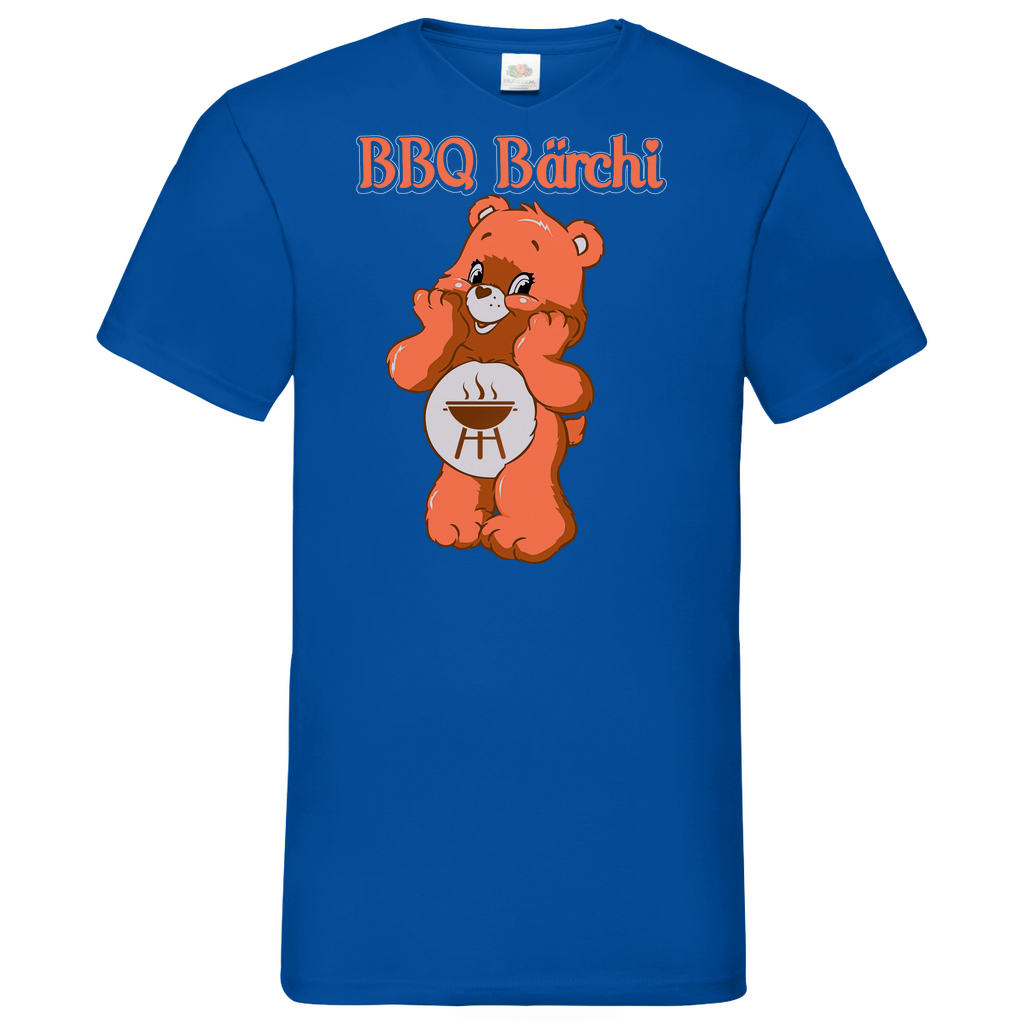 BBQ Bärchi - Glücksbärchi - Herren V-Neck Shirt Royal Blue