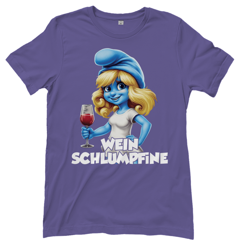 Wein Schlumpfine Grafik - Damenshirt