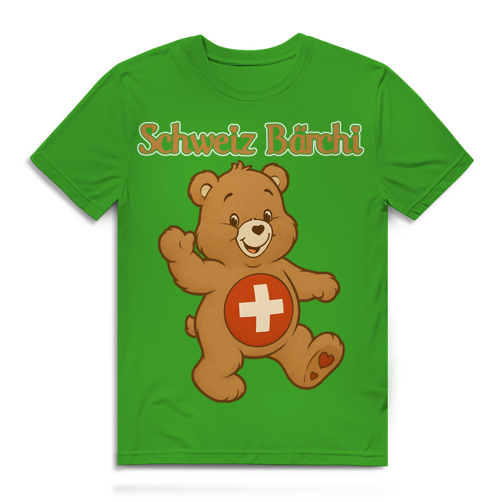 Schweiz Bärchi - Glücksbärchi - Herren Premium Bio T-Shirt Real Green