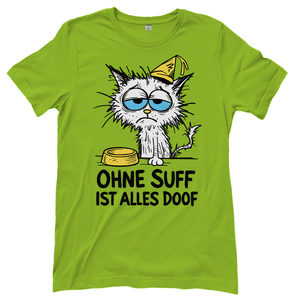 Suffkatze ohne Suff ist alles Doof - Damen T-Shirt Orchid Green