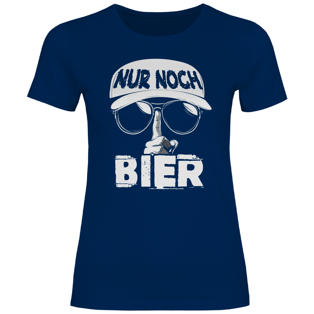 Nur noch ein Bier - Damenshirt Navy