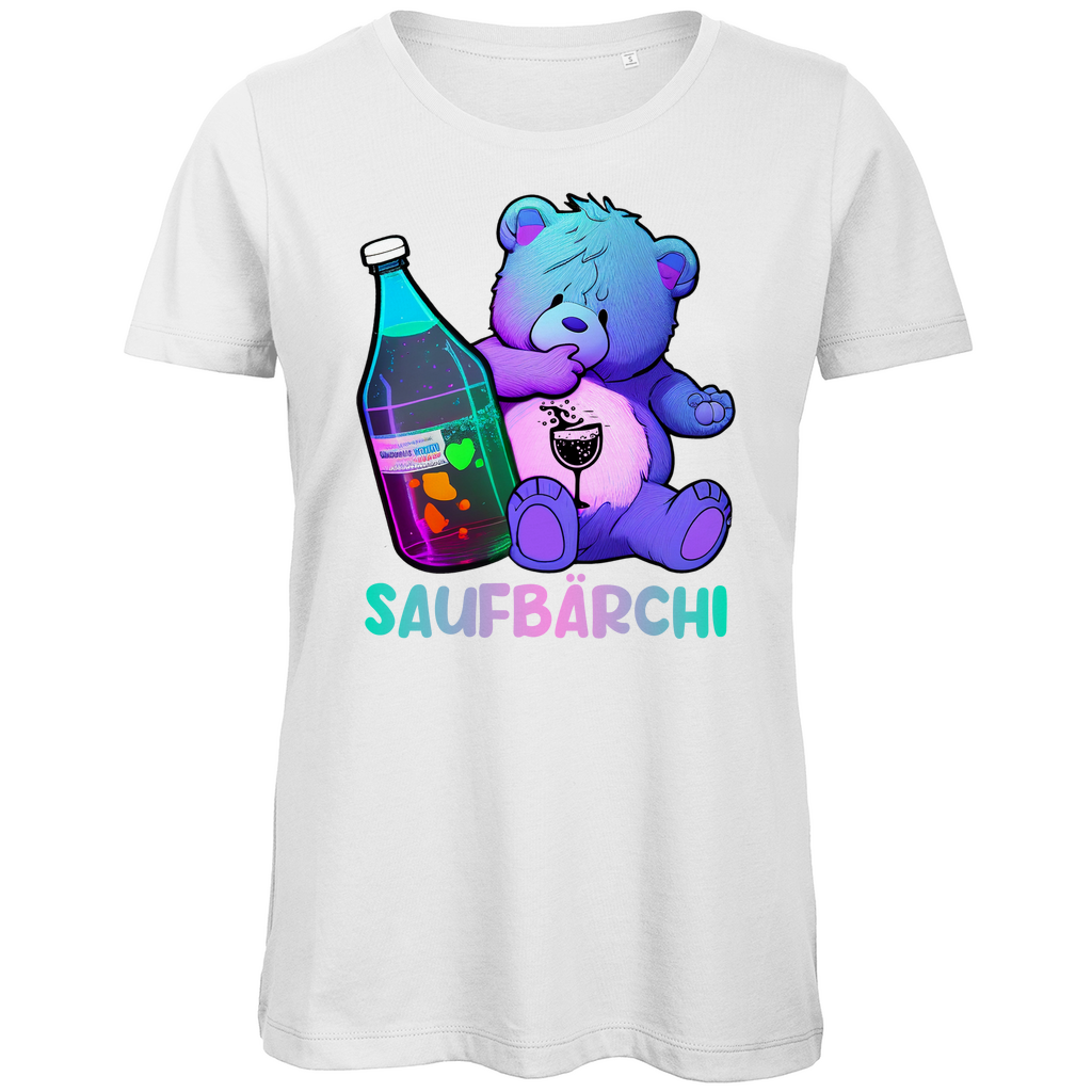 Saufbärchi - Glücksbärchi - Damen Premium Bio T-Shirt White