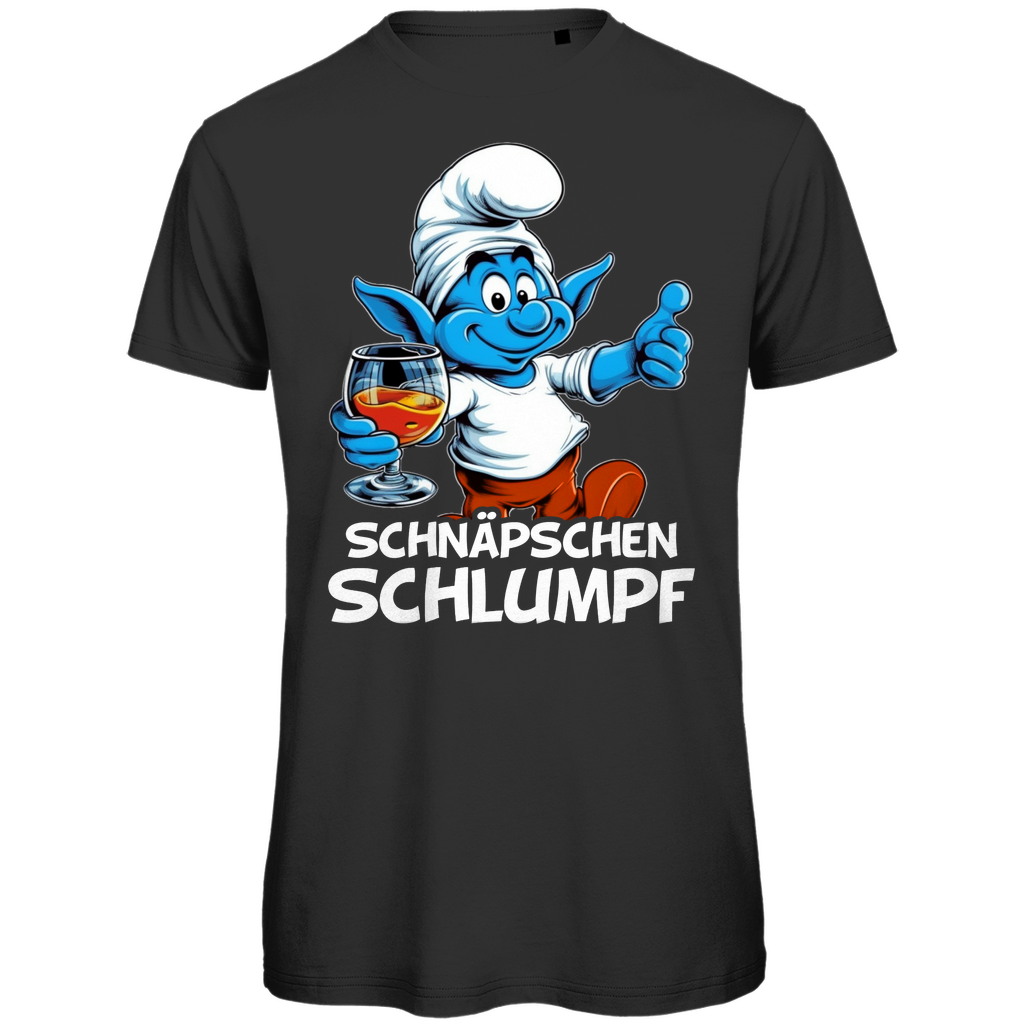 Schnäpschen Schlumpf - Herren Premium Bio T-Shirt Black