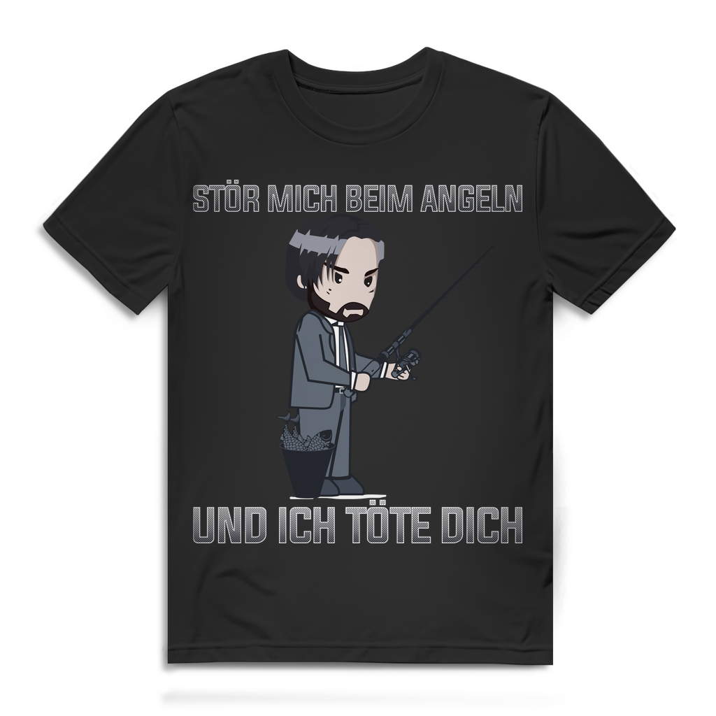 Lustiges John Wick Angelshirt Männer – Stör mich nicht beim Angeln Black