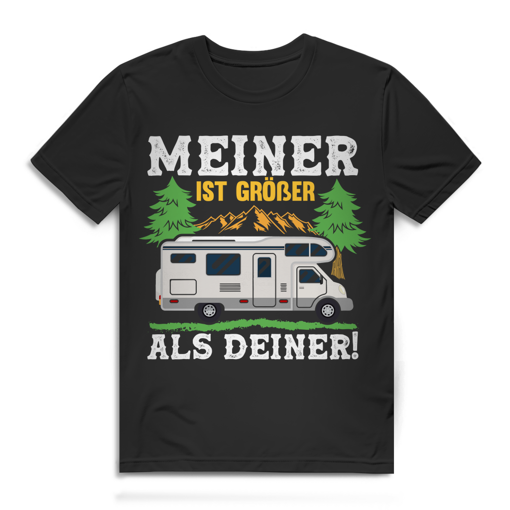 Wohnmobil T Shirt Herren Meiner ist größer als deiner Camper Spruch Camping