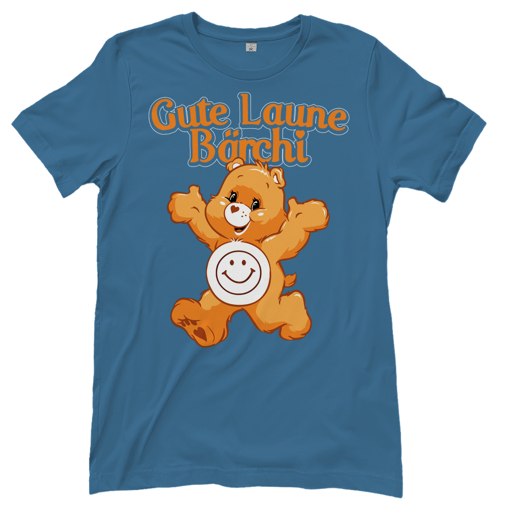 Gute Laune Bärchi - Glücksbärchi - Damenshirt Stone Blue