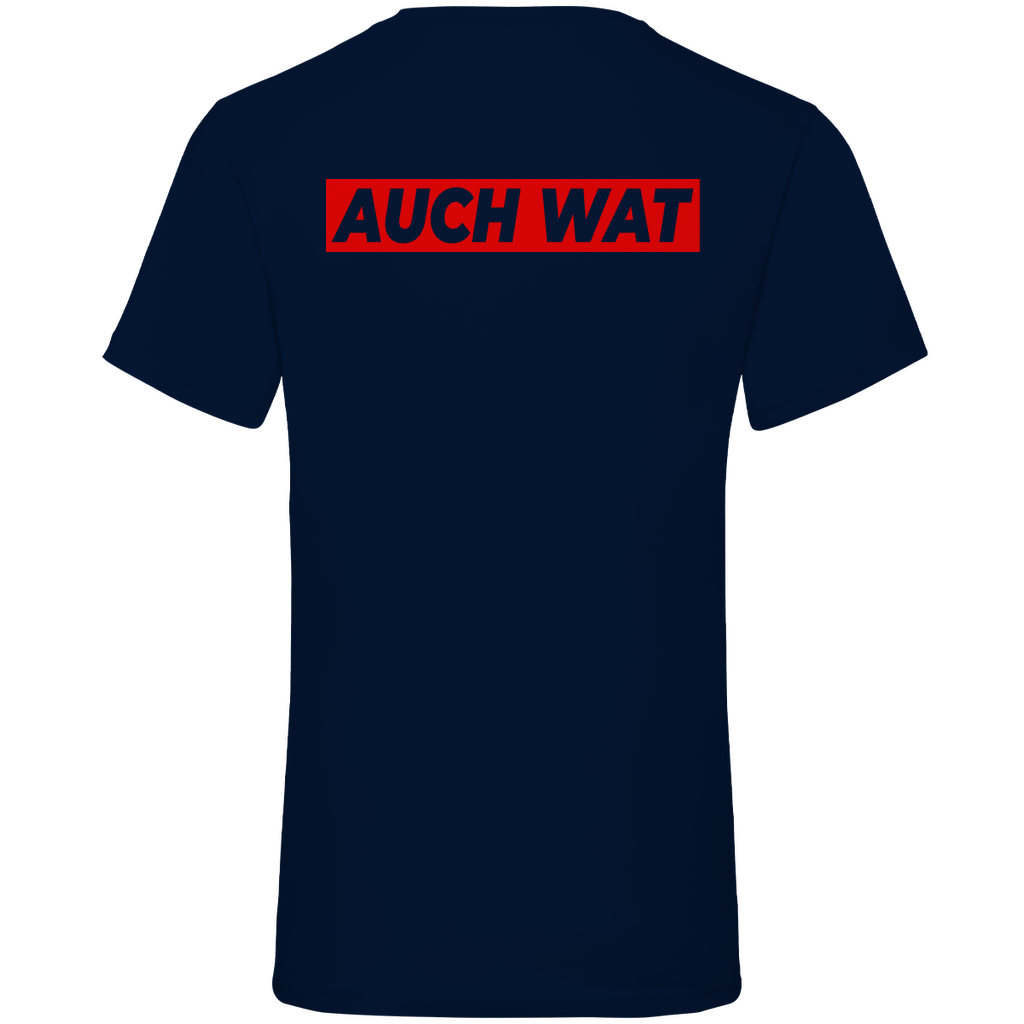 Hinten steht auch wat - Beidseitiger Druck - Herren V-Neck Shirt