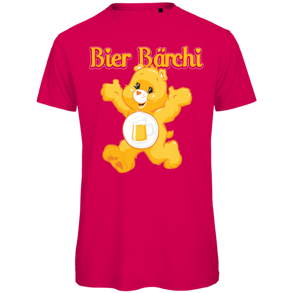 Bier Bärchi Glücksbärchi - Herren Premium Bio T-Shirt Fuchsia