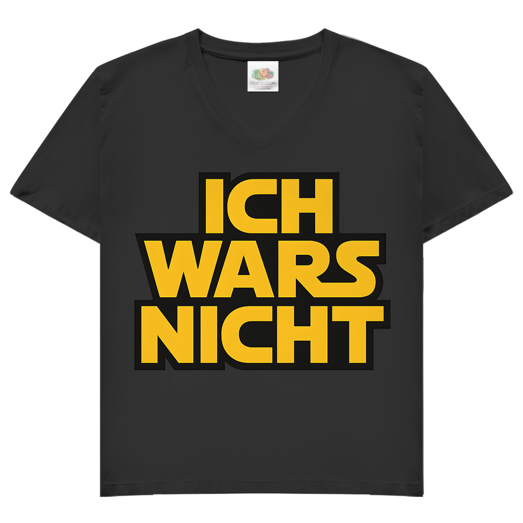 Ich Wars Nicht - Damen V-Neck T-Shirt Black