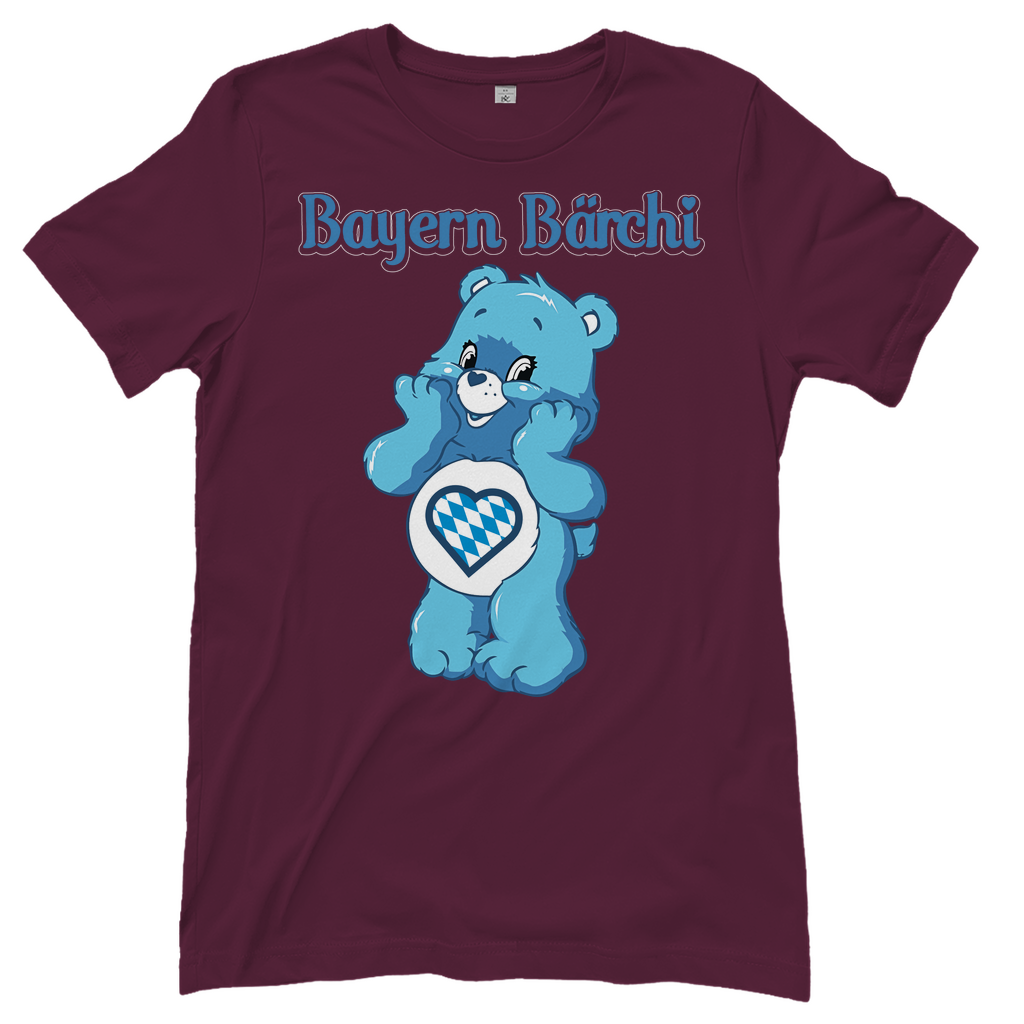 Bayern Bärchi - Glücksbärchi - Damenshirt Burgundy