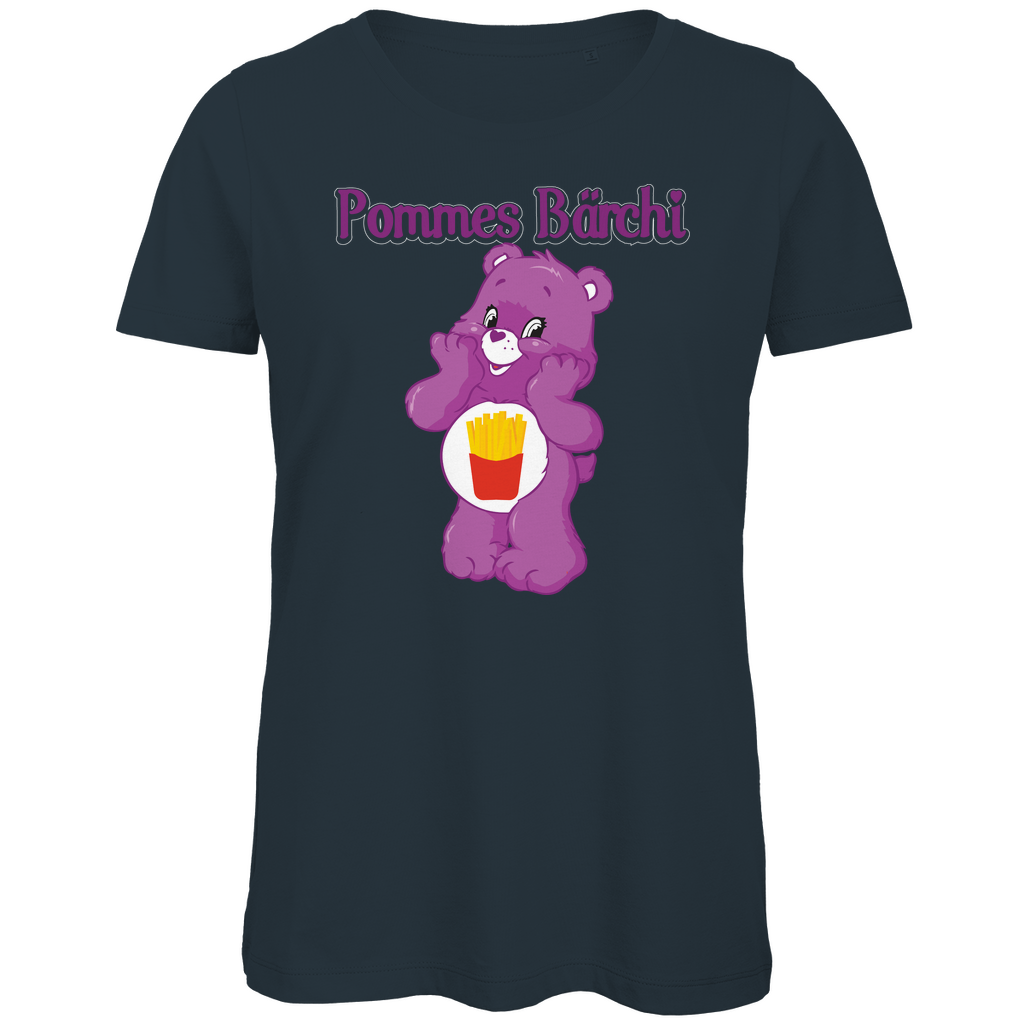 Pommes Bärchi - Glücksbärchi - Damen Premium Bio T-Shirt Dark Grey