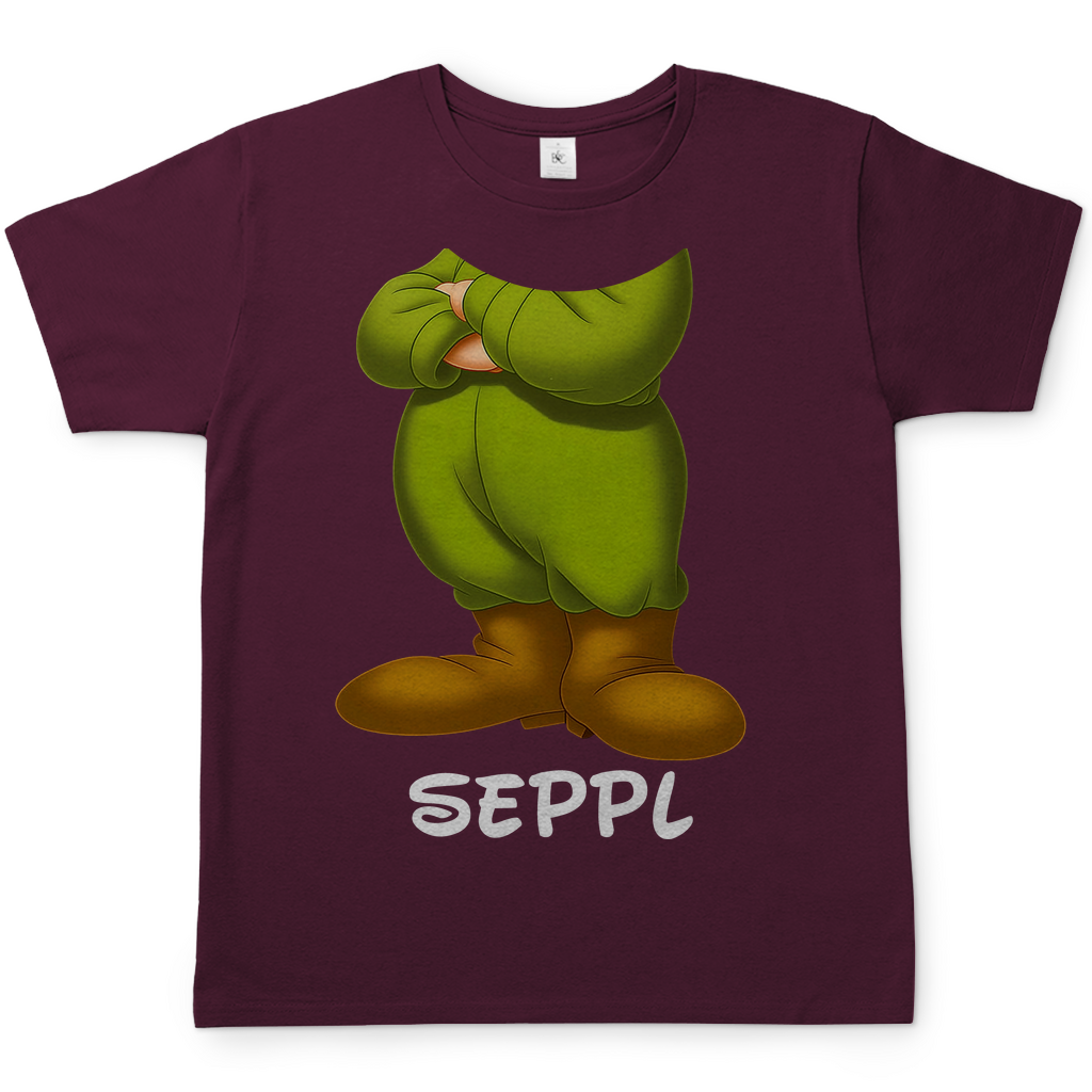 Schneewittchen und die 7 Zwerge - Seppl - Herren Shirt Burgundy