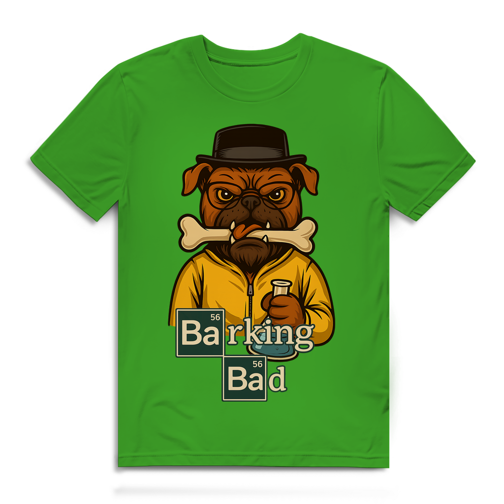 Breaking Bad Barking Bad Dog Hunde - Herren Premium Bio T-Shirt Real Green