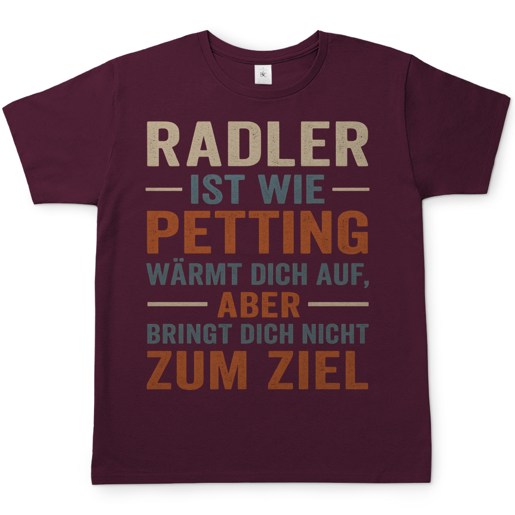 Radler ist wie Petting - Herren T-Shirt Burgundy