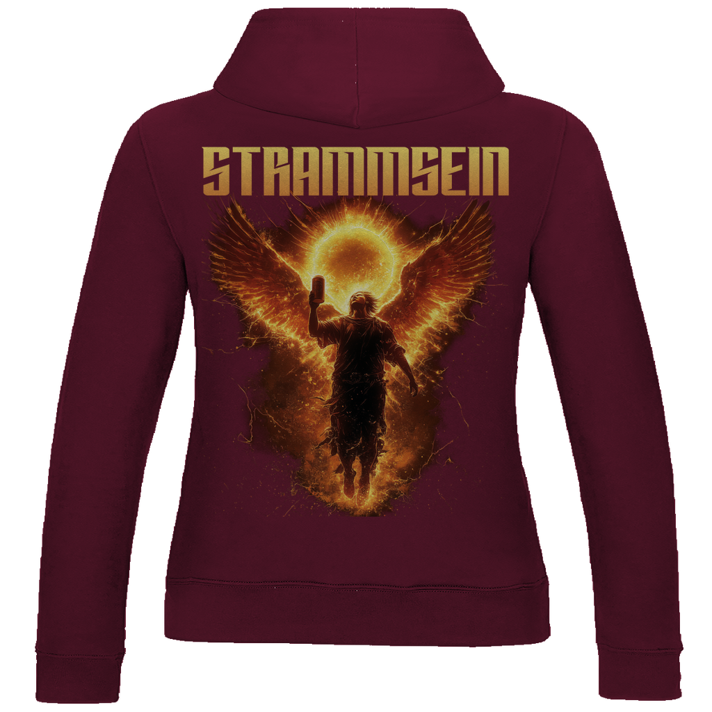 Strammsein Du Ich Wir Bier - Damen Hoodie Burgundy