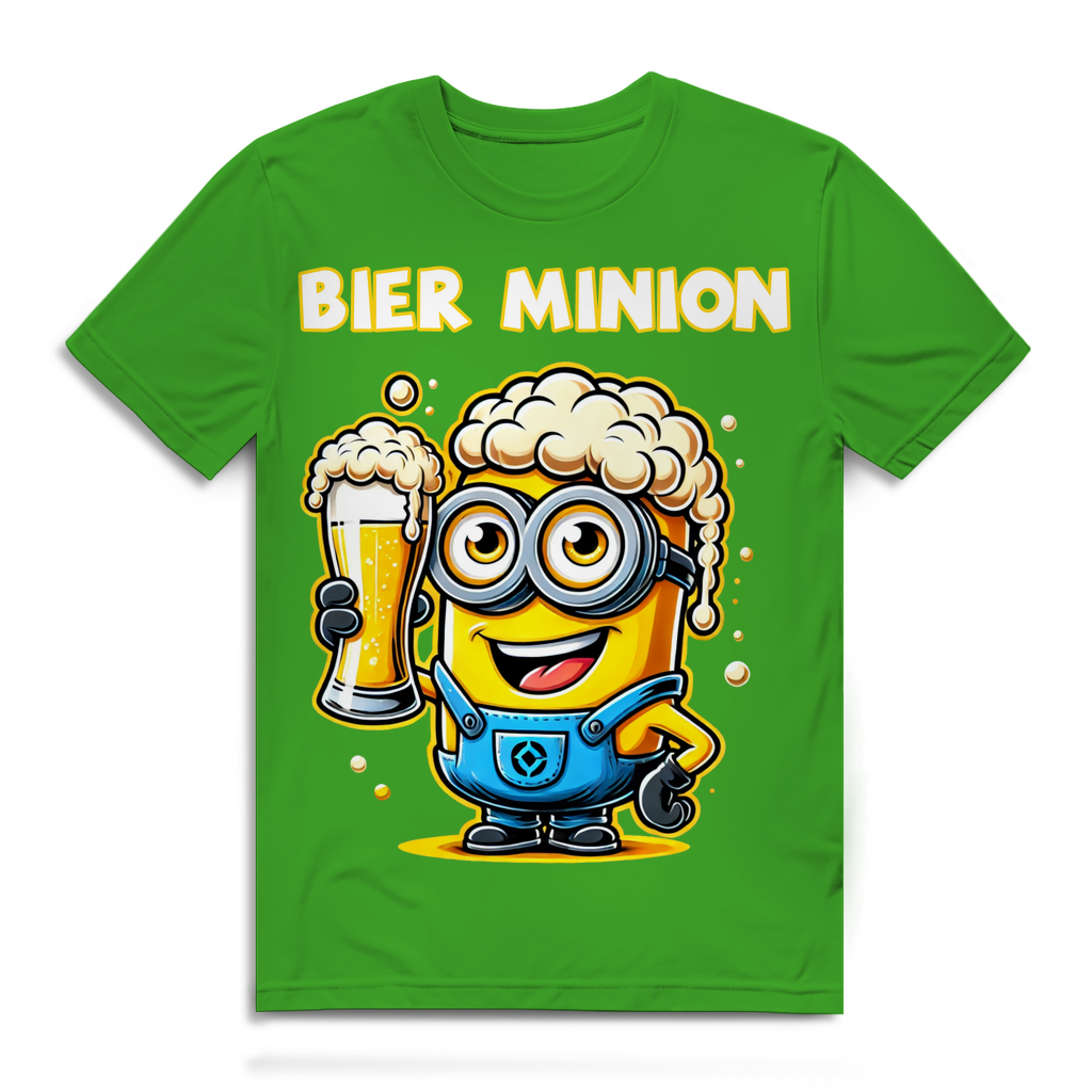Lustiges Bier Minion Herren Bio T-Shirt – Perfekt für Bierliebhaber