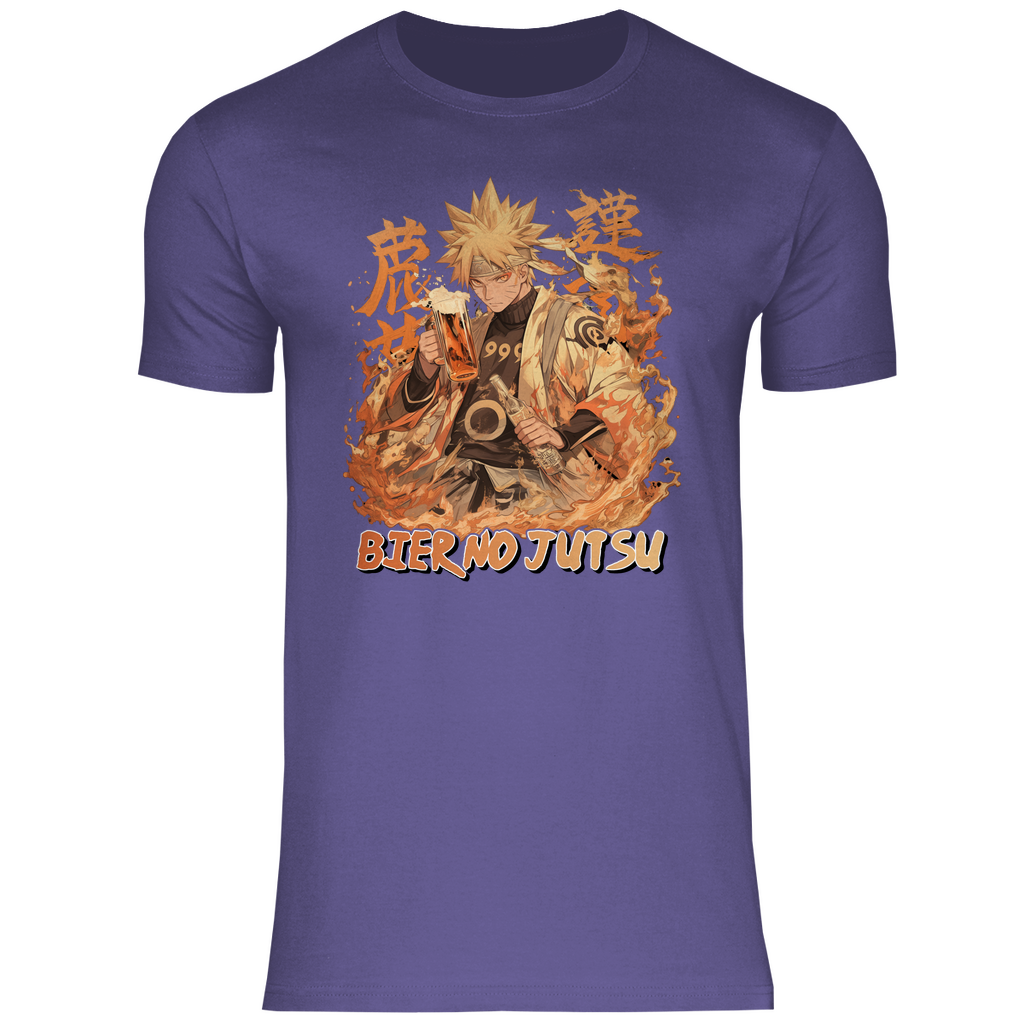 Naruto Bier no Jutsu - Herren Shirt Millennial Lilac