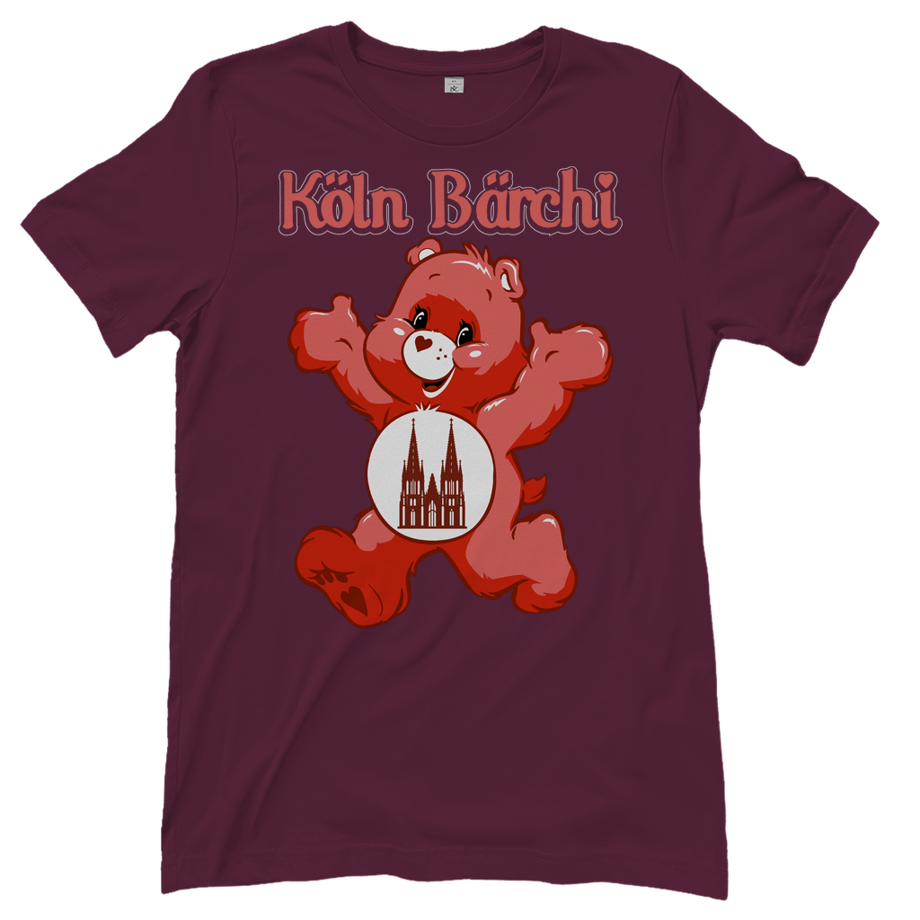 Köln Bärchi Rot - Glücksbärchi - Damenshirt Burgundy