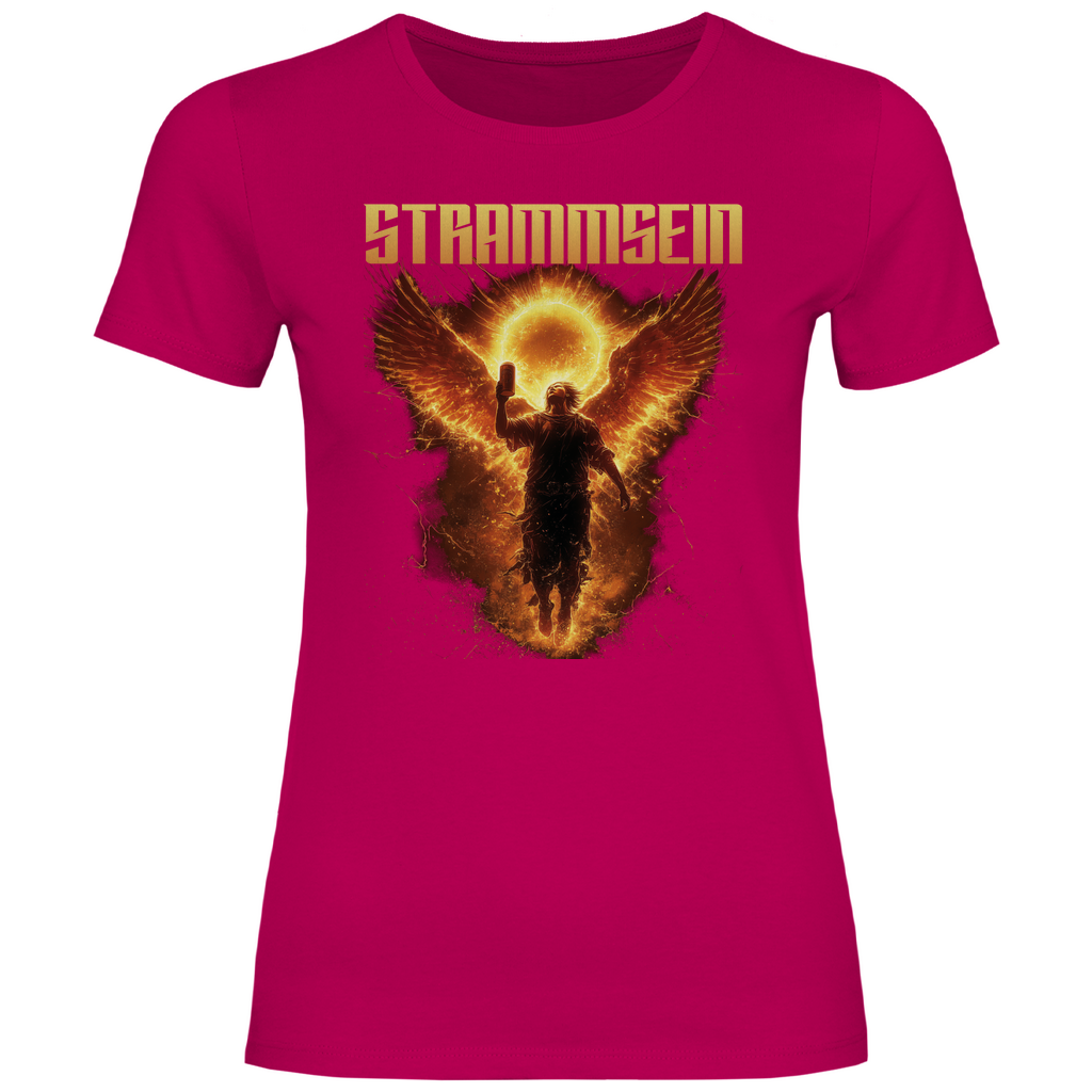 Strammsein Du Ich Wir Bier - Damenshirt Sorbet