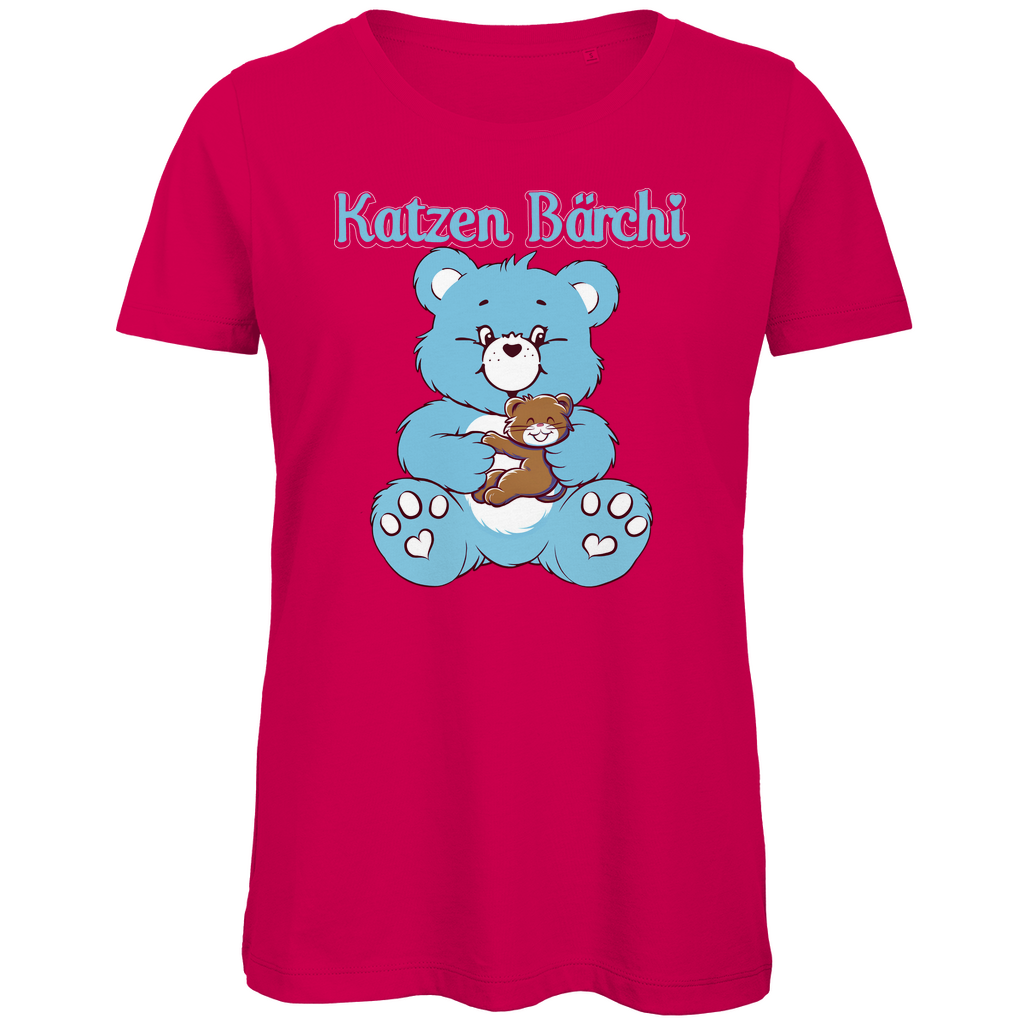 Katzen Bärchi - Glücksbärchi - Damen Premium Bio T-Shirt Fuchsia