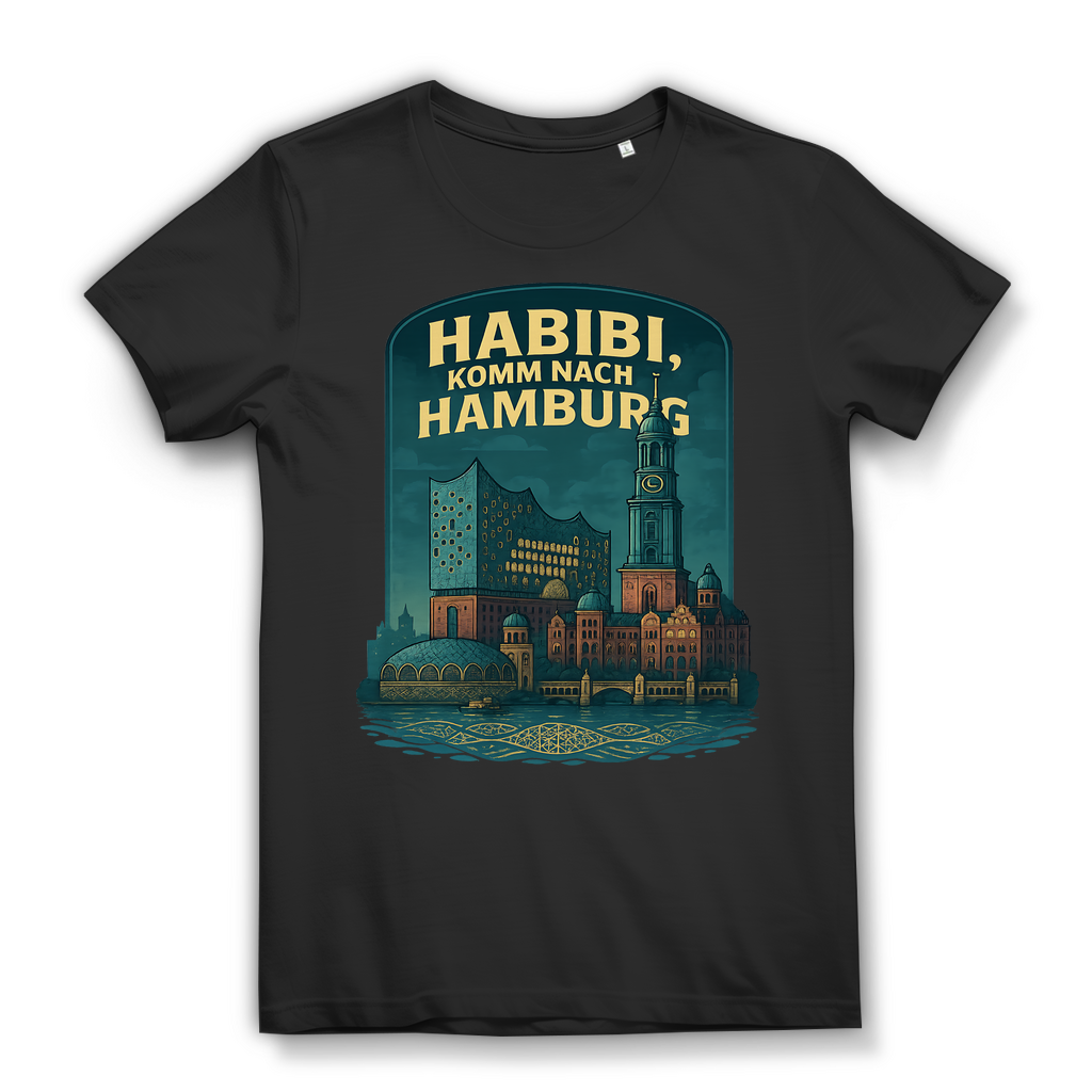 Habibi komm nach Hamburg - Damen Premium Bio T-Shirt Black