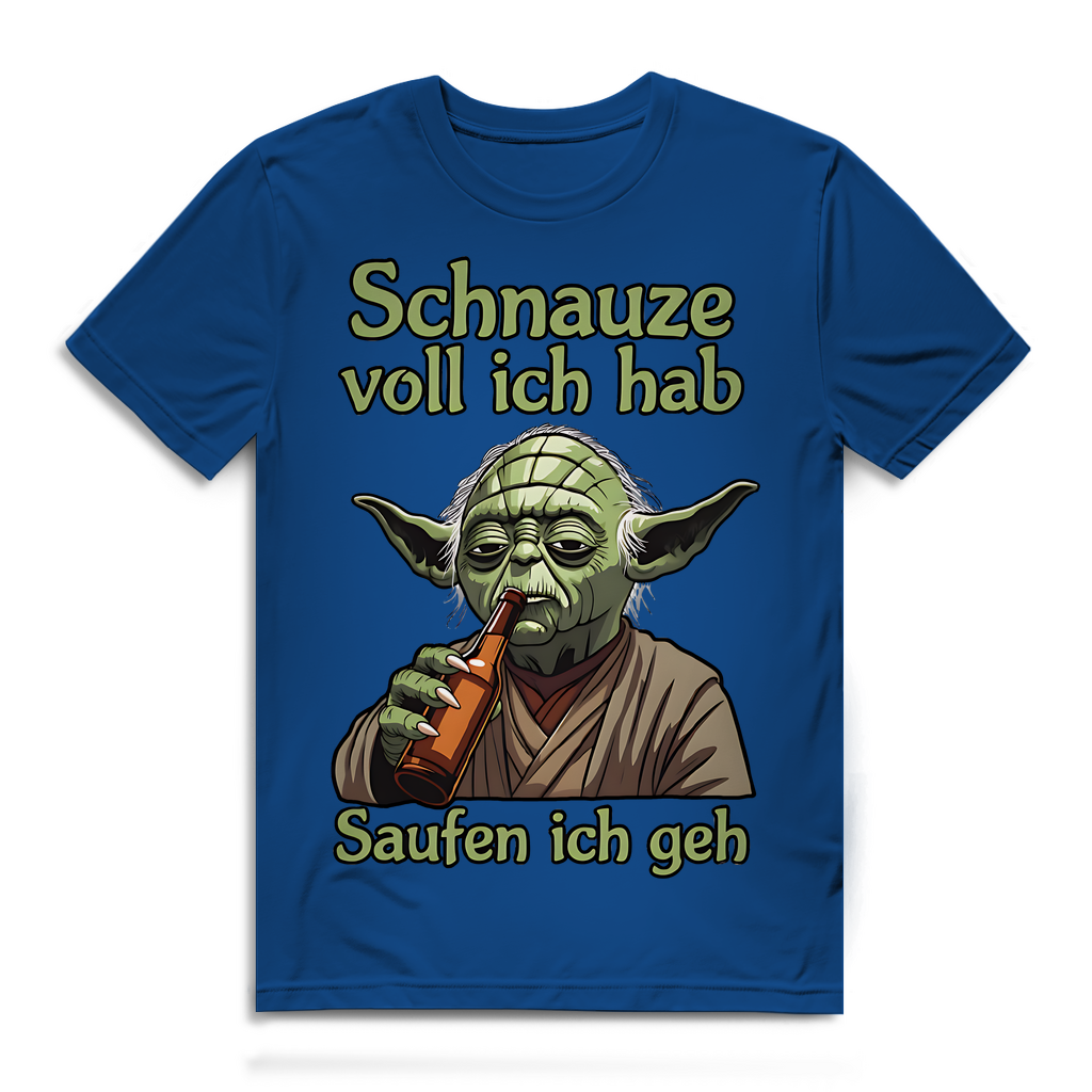 Herren Premium Bio T-Shirt Yoda Schnauze Voll Ich Hab Saufen Ich Geh Royal Blue