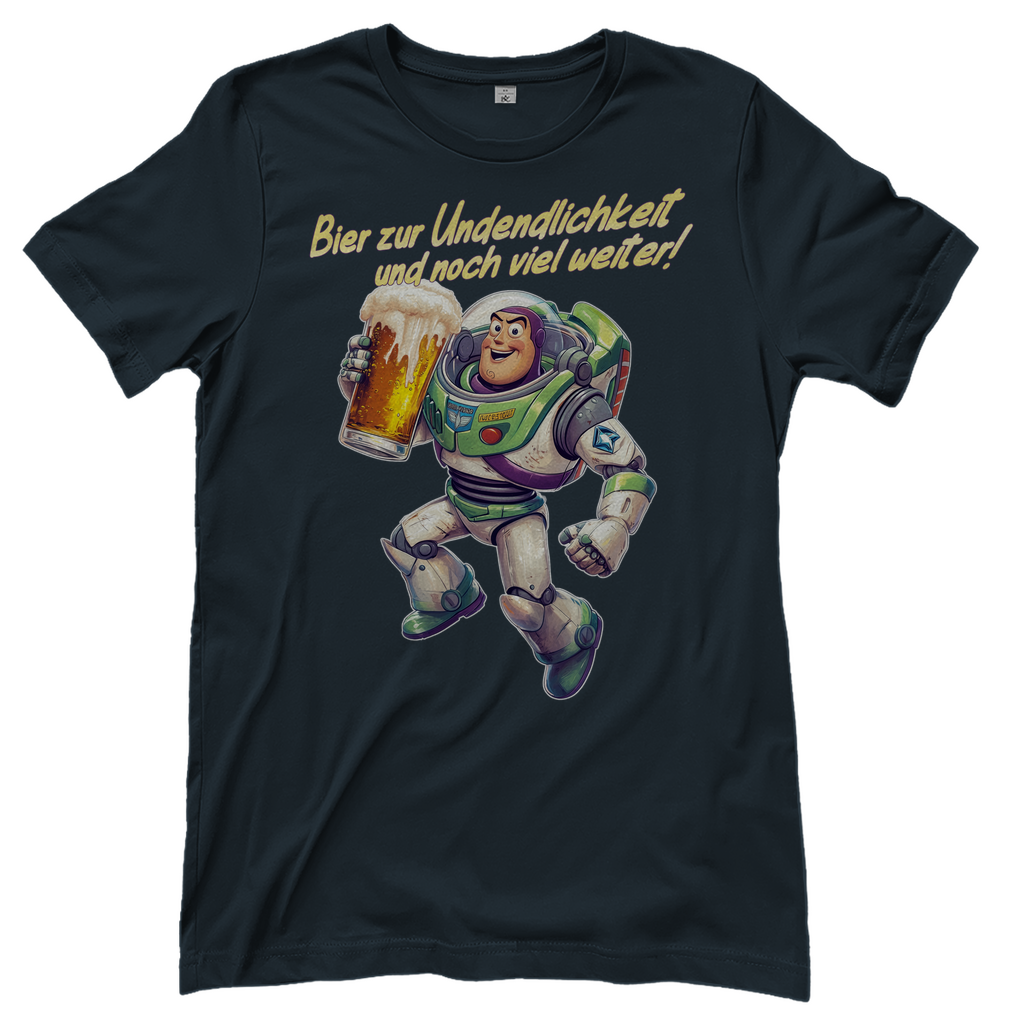 Bier zur Unendlichkeit und noch viel weiter - Buzz Lightyear Toy Story - Damenshirt Dark Grey Solid