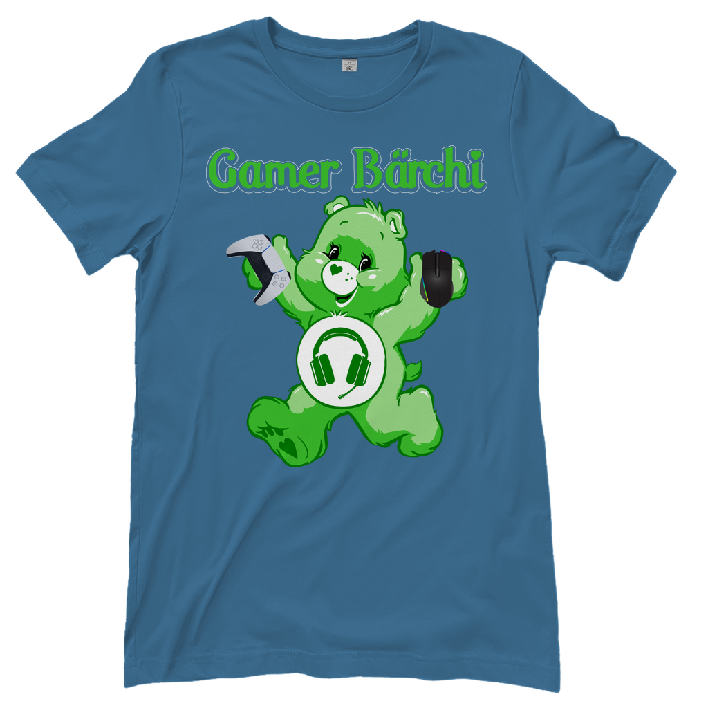 Gamer Bärchi - Glücksbärchi - Damenshirt Stone Blue