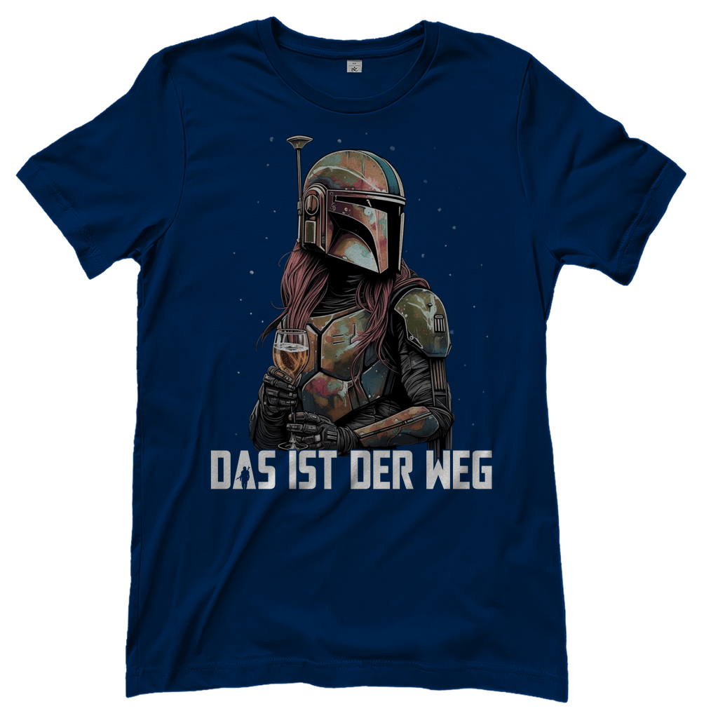 Das ist der Weg - Mandalorianerin Wein - Damenshirt Navy