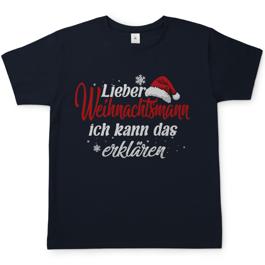 Lieber Weihnachtsmann Partnerlook - ich kann das erklären - Herren Shirt Navy