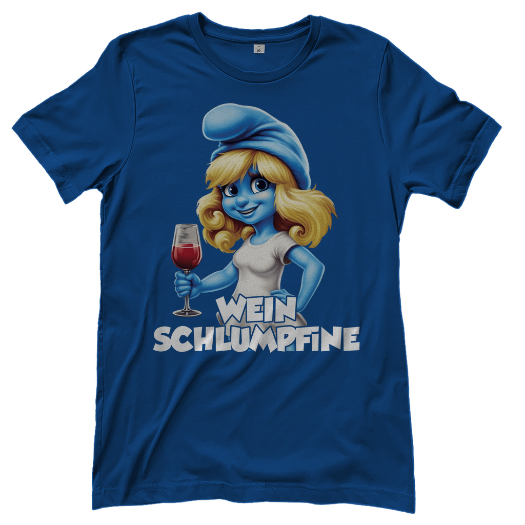 Wein Schlumpfine Grafik - Damenshirt Royal Blue