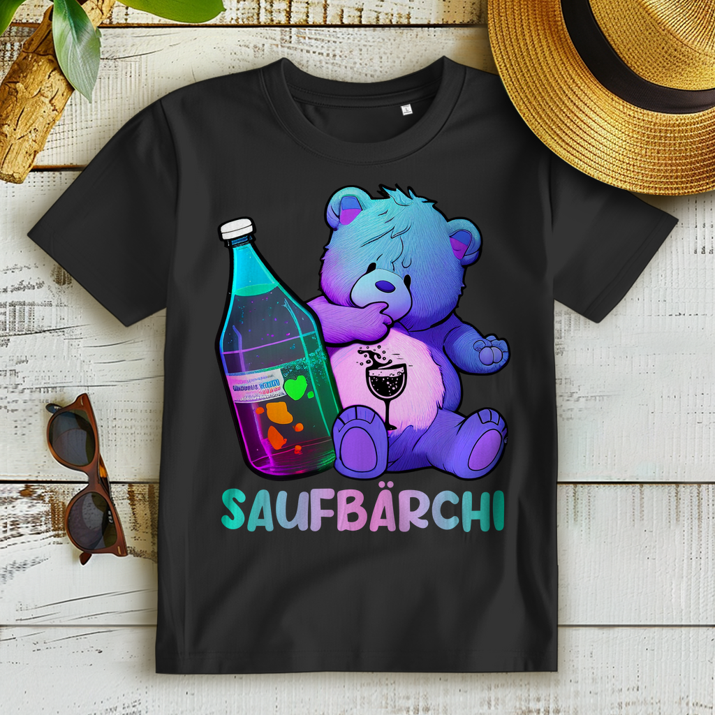 Saufbärchi - Glücksbärchi - Damen Premium Bio T-Shirt