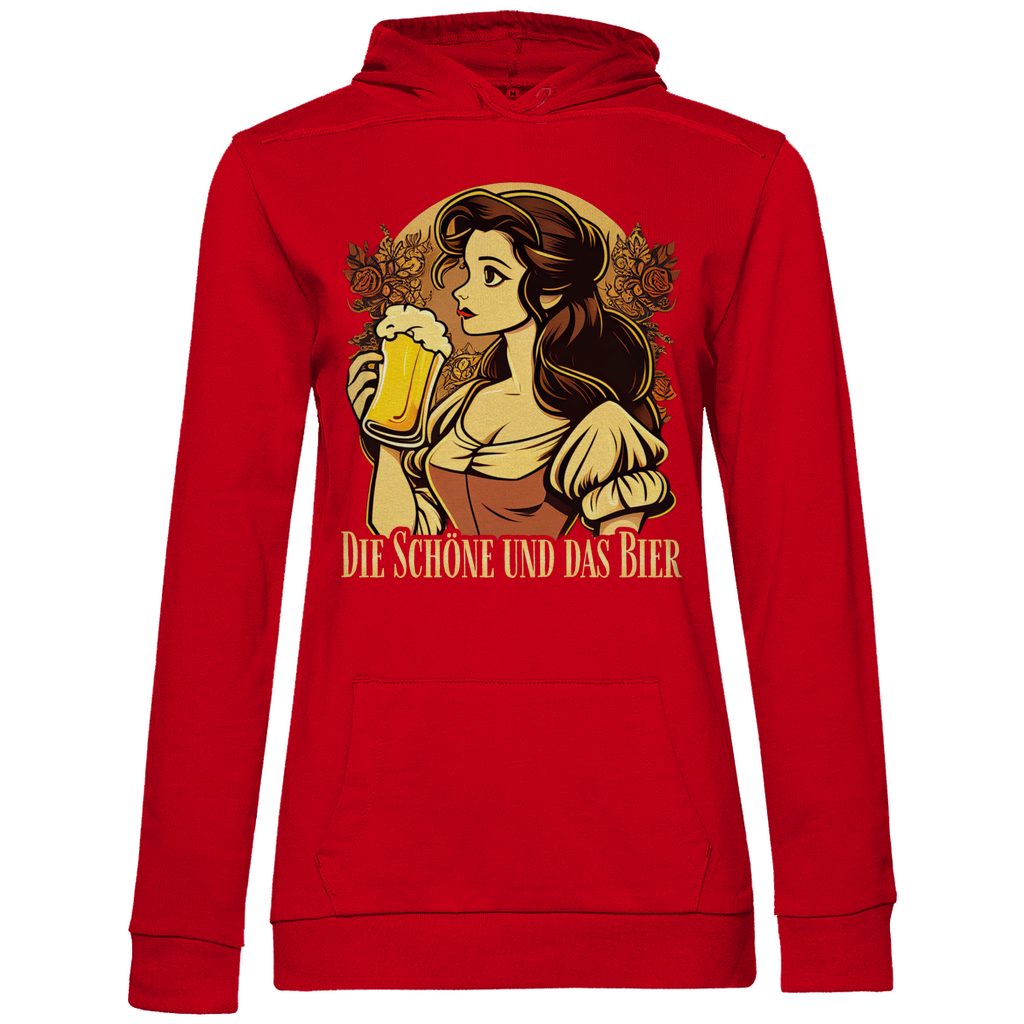 Die Schöne und das Bier Belle - Damen Hoodie Red L