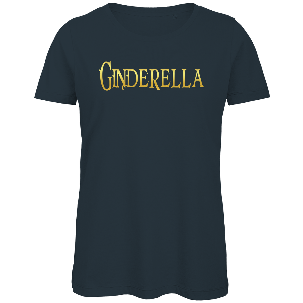 Ginderella - Prinzessin Gold - Damen Premium Bio T-Shirt Dark Grey