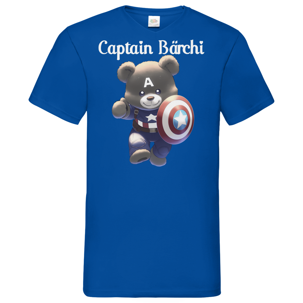 Captain Bärchi - Glücksbärchi - Herren V-Neck Shirt Royal Blue
