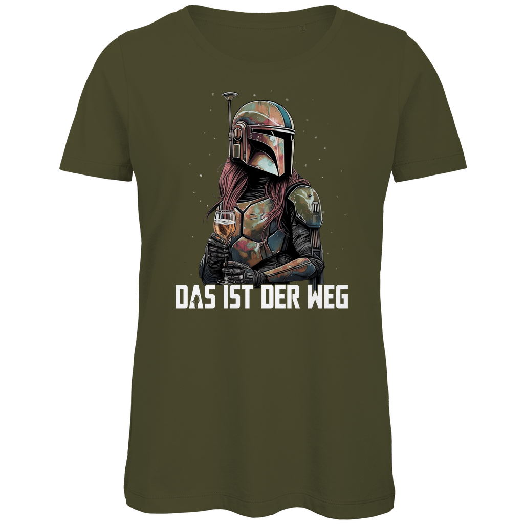 Das ist der Weg - Mandalorianerin Wein - Damen Premium Bio T-Shirt Khaki