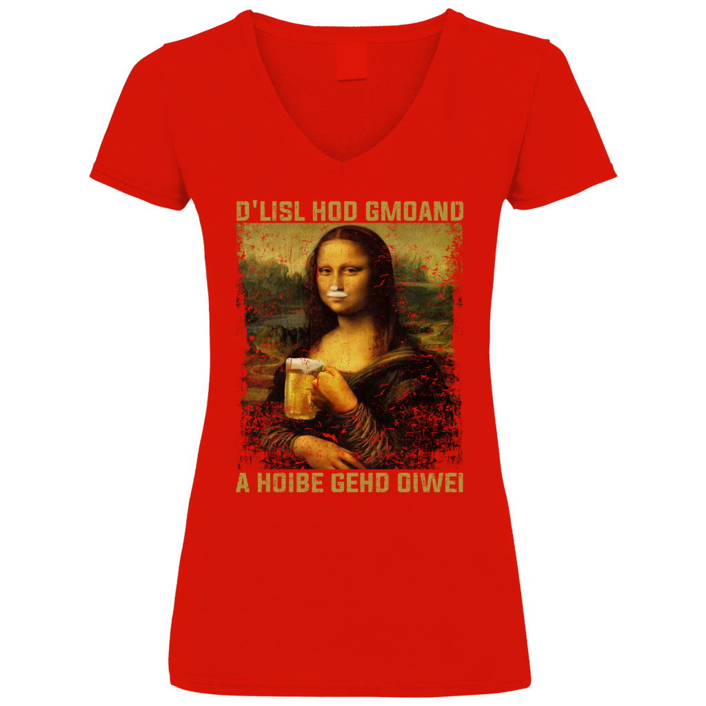 D´Lisl hod gmoand a Hoibe gehd oiwei - V-Neck Damenshirt